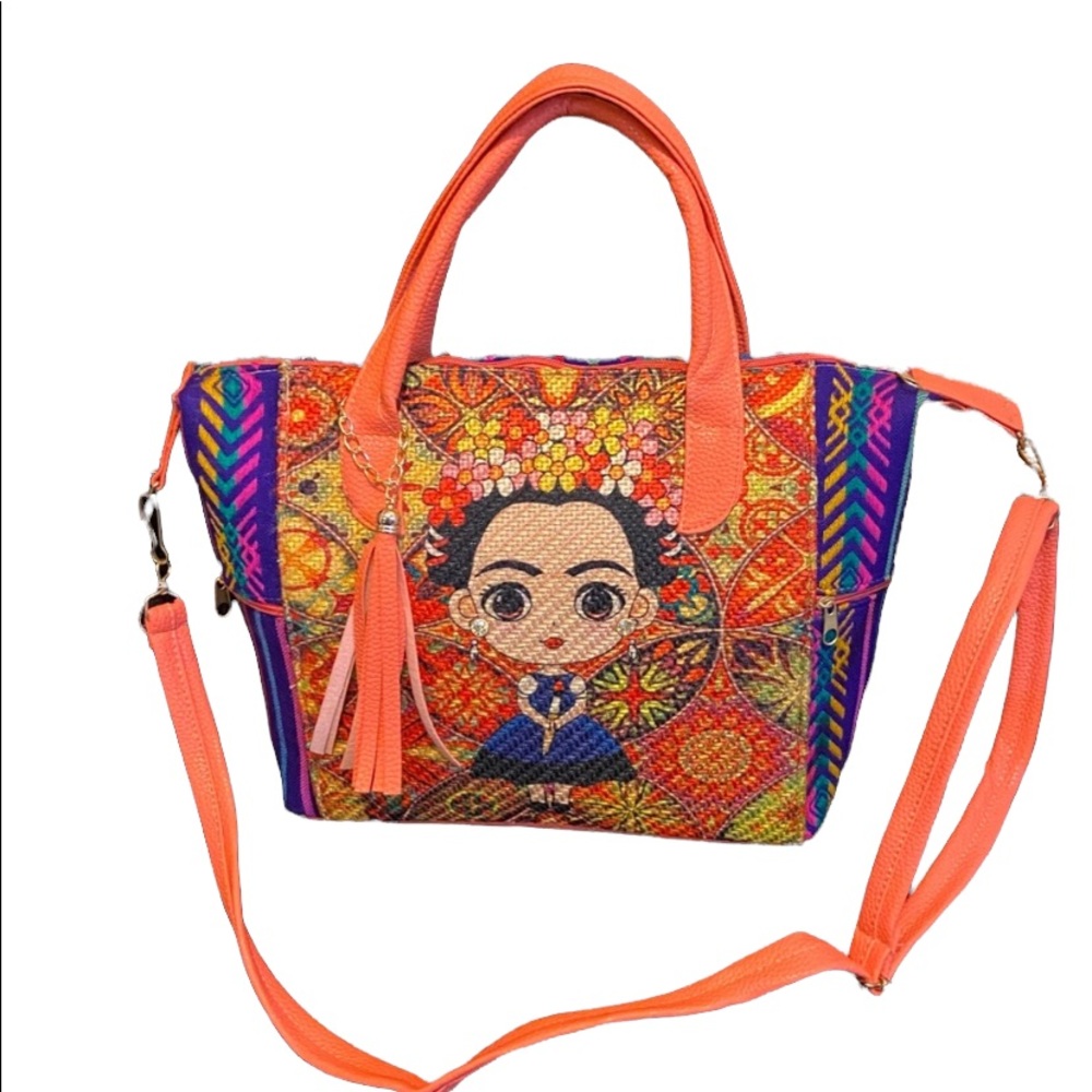 Mexican Crossbody Bag Purse Maria Zarape Textile Vibrant Colorful Carry on Hobo